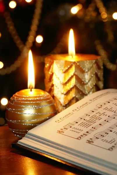 Carnet de chansons avec chants de Noël — Photo