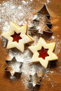 reçel ve çerez kesiciler ile Noel tatlılar