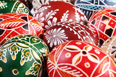 geleneksel Paskalya yumurta yakın çekim.