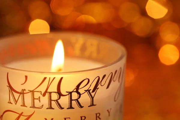 Primer plano de la vela para Navidad — Foto de Stock