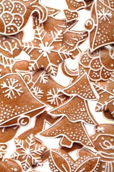Close-up of Christmas gingerbread cookies. — Stockfoto