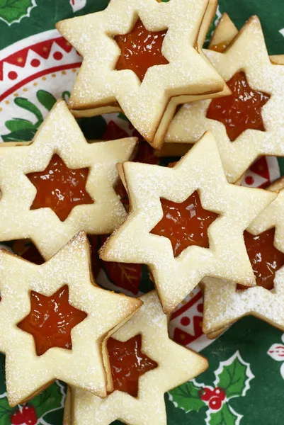 Shortbread-Plätzchen für Weihnachten — Stockfoto