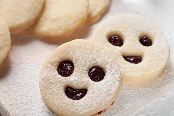 Detalle de galletas sonrientes — Foto de Stock