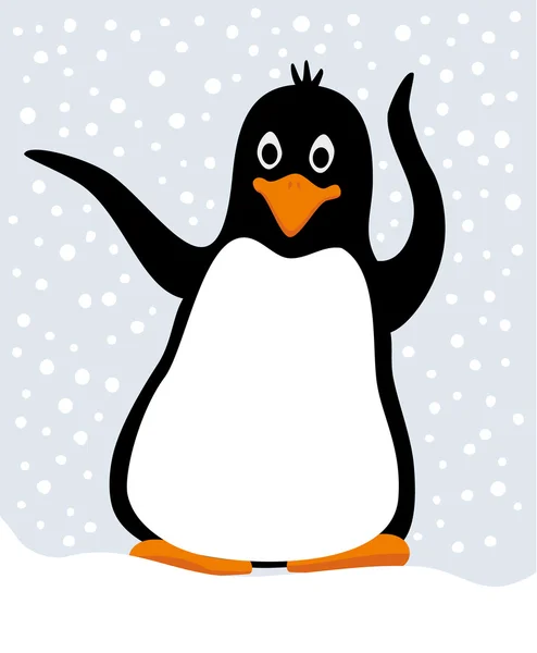 Lindo pingüino. — Vector de stock