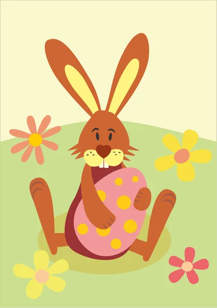兔子的复活节彩蛋 — 图库矢量图片
