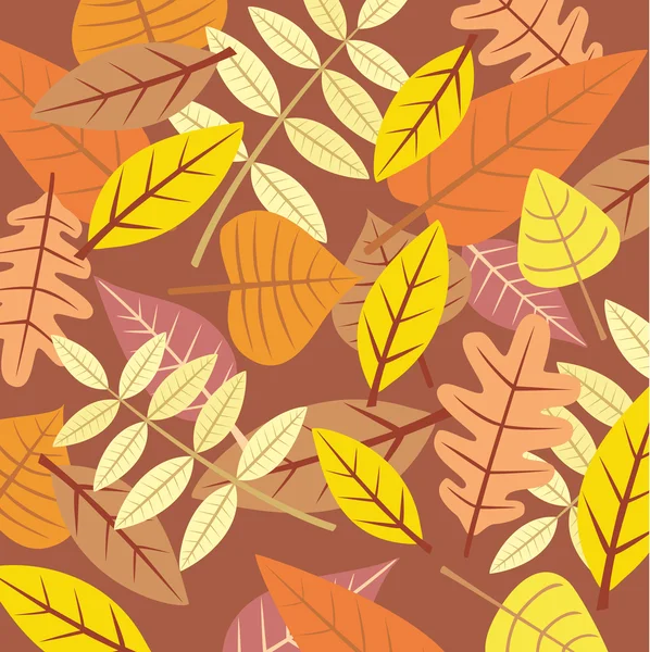 Verschiedene Herbstblätter — Stockvektor