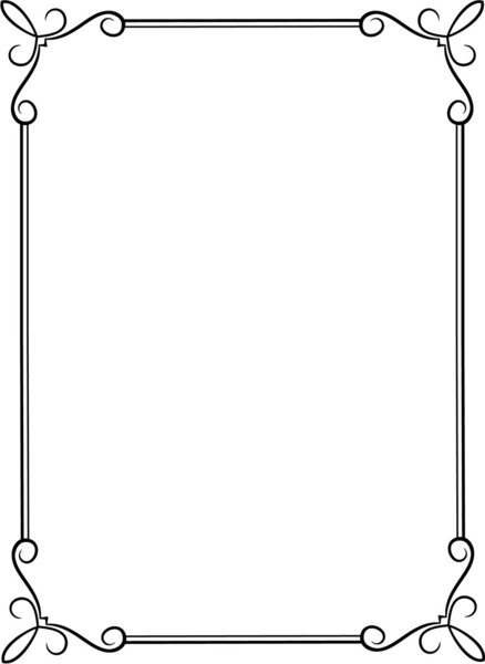 Frame with decorative corners