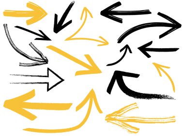 farklı okları topluluğu.