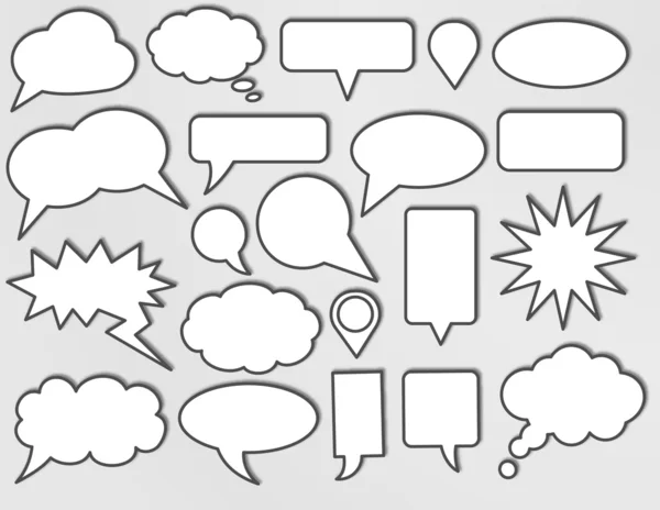 Vector speech bubbles with shadow — Stock Vector