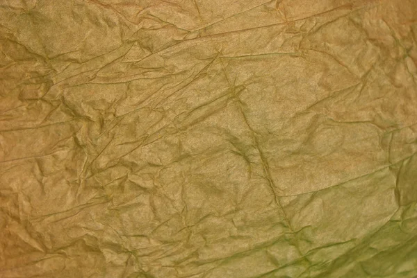 Crumpled green and brown paper — Stock Photo, Image