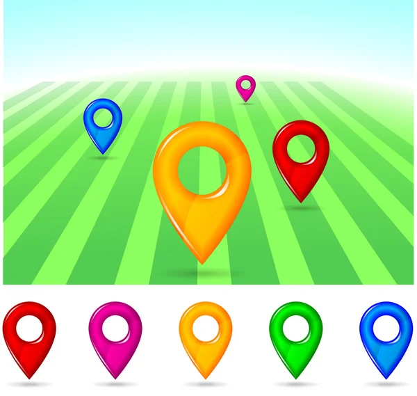 Pointeurs GPS — Image vectorielle