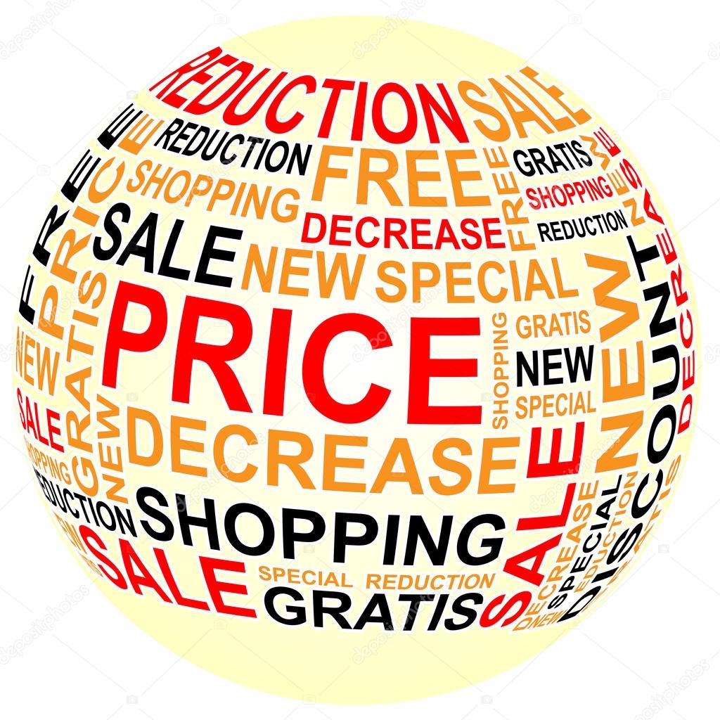 Ball of sales with text