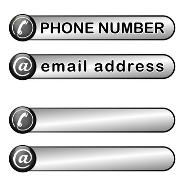 Telefon ve posta adresi için kutu