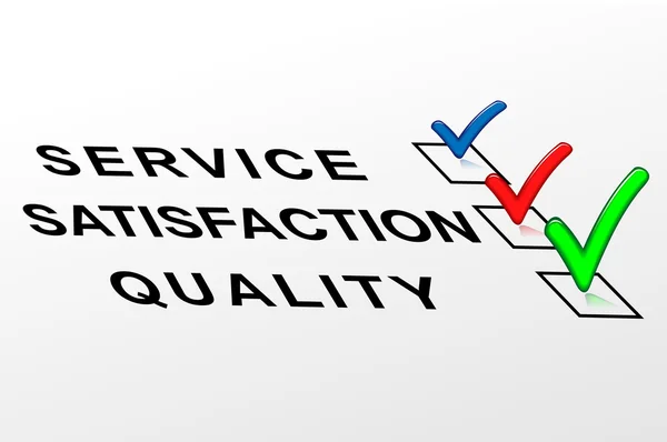 Qualité du label, satisfaction, service — Image vectorielle