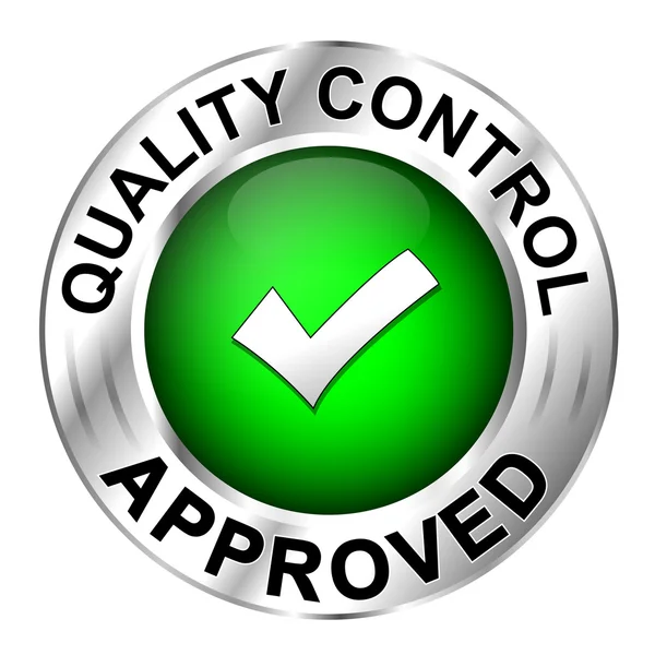 Icon quality control approved — Stock Vector