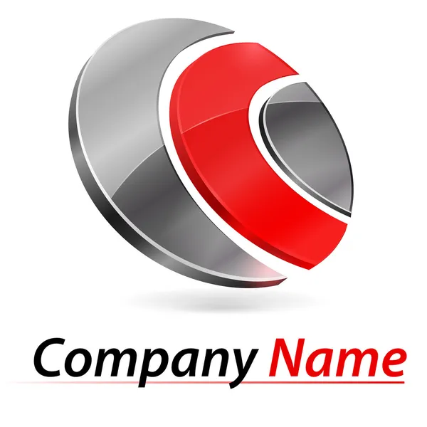 Logo 3d branding — Stock Vector