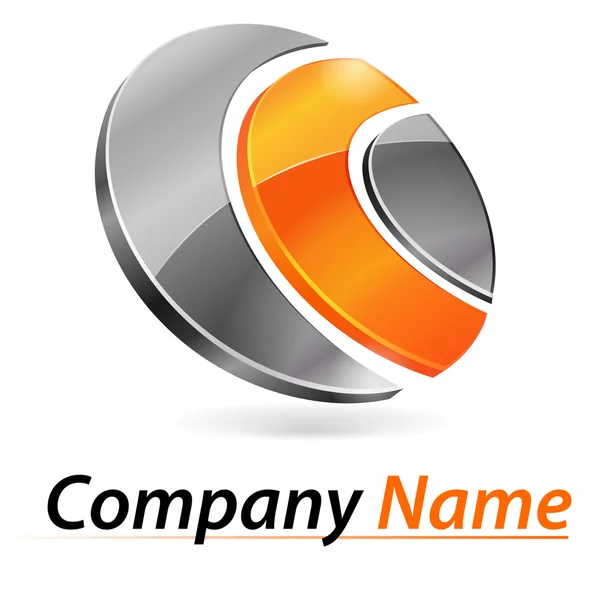 Logotipo 3d branding — Vetor de Stock