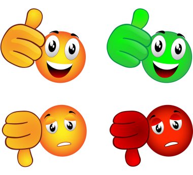 Smiley which raises the inch clipart