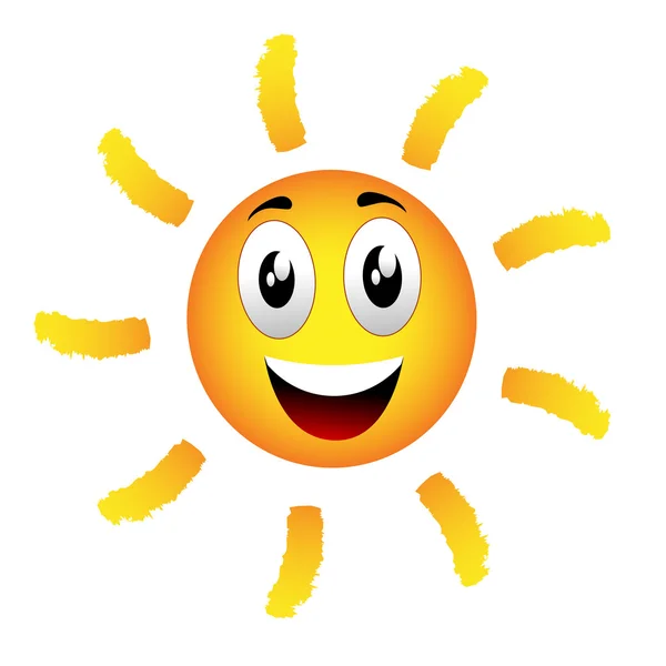 Emoticon sun — Stock Vector