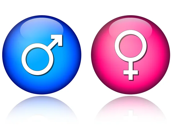 Male female icons — Stock Vector