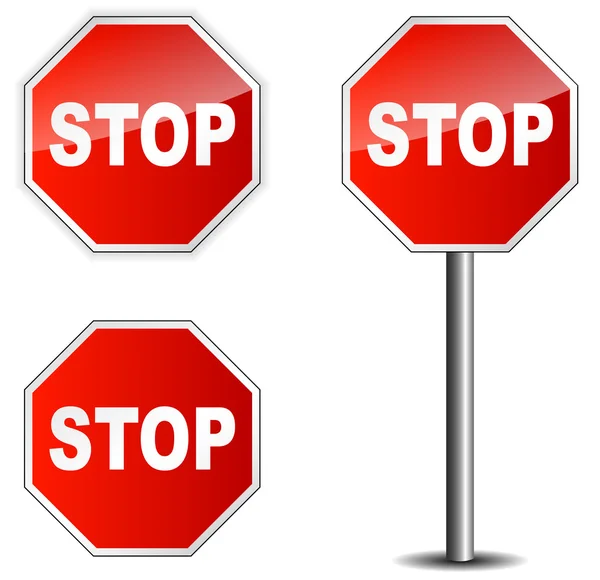 Panneau de signalisation stop — Image vectorielle