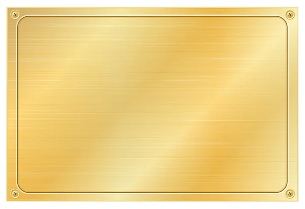 Placa de ouro — Vetor de Stock