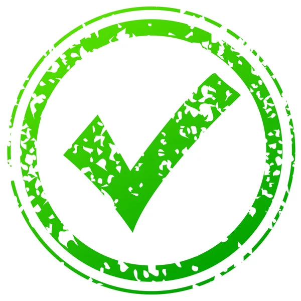 Перевірте зелений штамп — стоковий вектор