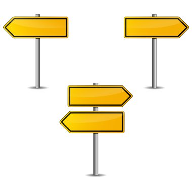 Yellow arrows sign clipart