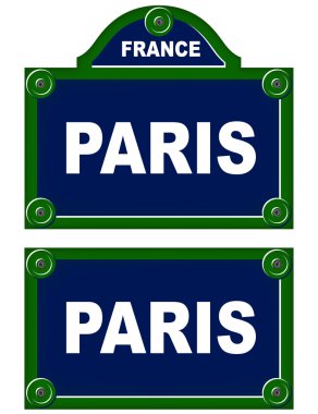Paris Caddesi plakaları