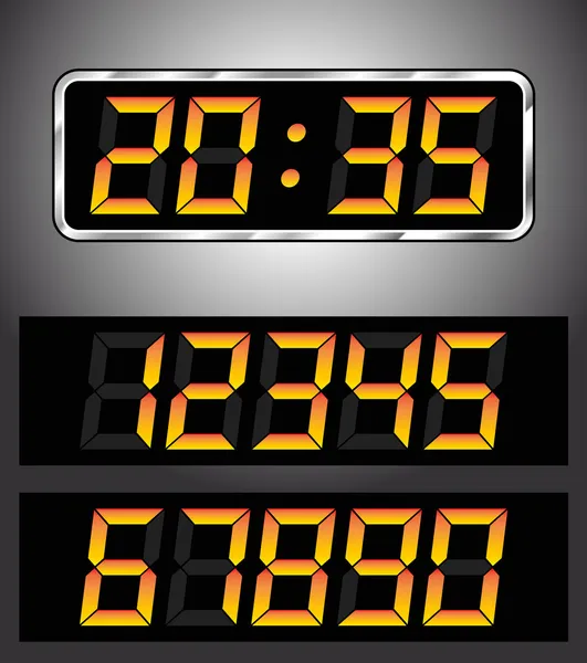 Digital clock — Stock Vector