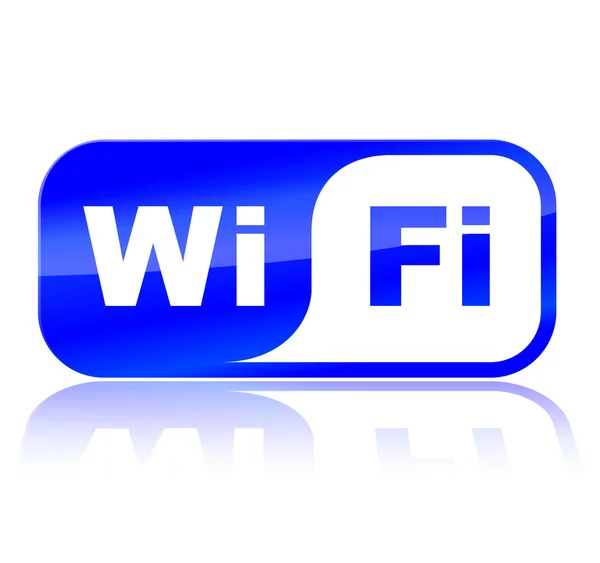 Wifi icône bleue — Image vectorielle