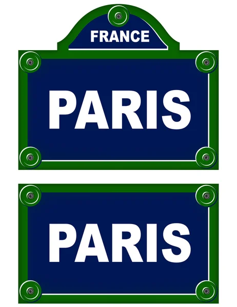 Placas de avenida parisiense — Vetor de Stock