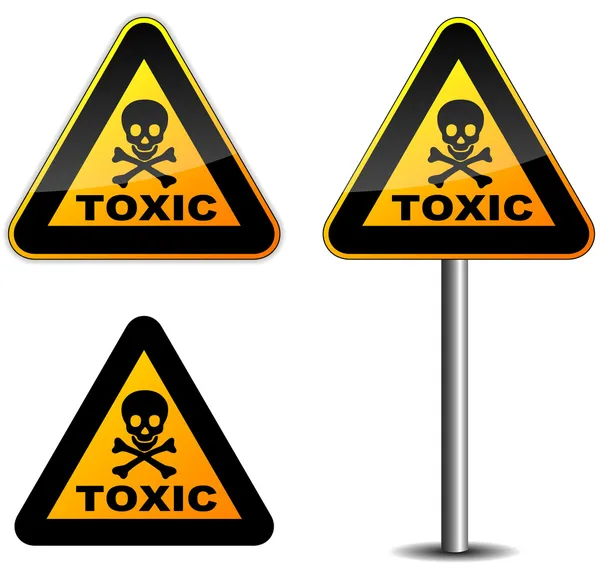 Warning toxic sign — Stock Vector