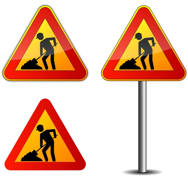 Work sign — Stock Illustration Work sign Stock Illustration