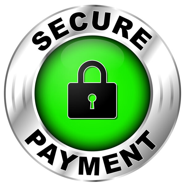 secure payment label