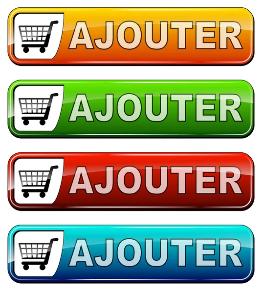 Ícones de compras on-line francês —  Vetores de Stock