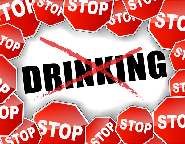 Σταματήσει να πίνει — Διανυσματικό Αρχείο