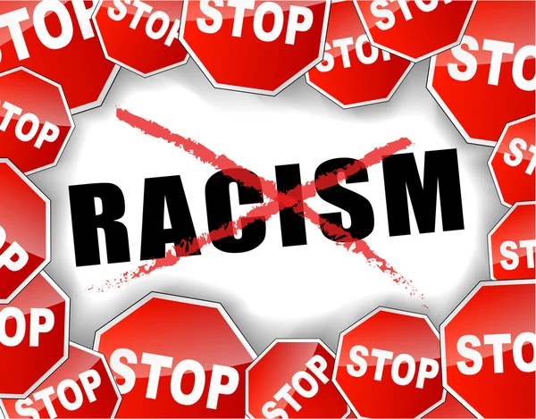 Stop racisme — Stockvector