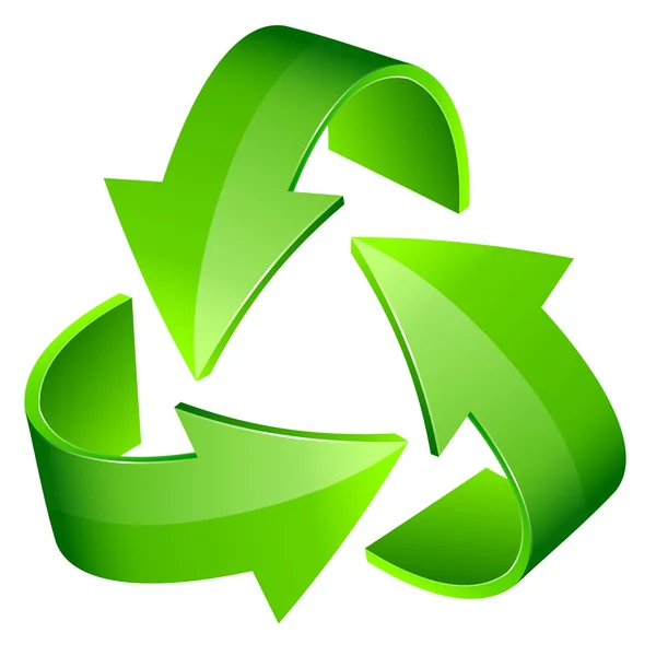 Résumé recycler signe 3d — Image vectorielle