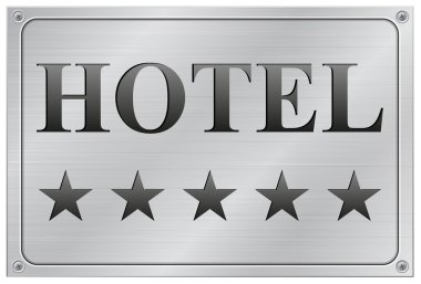 hotel five stars signboard clipart