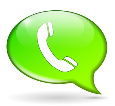 green phone bubble clipart