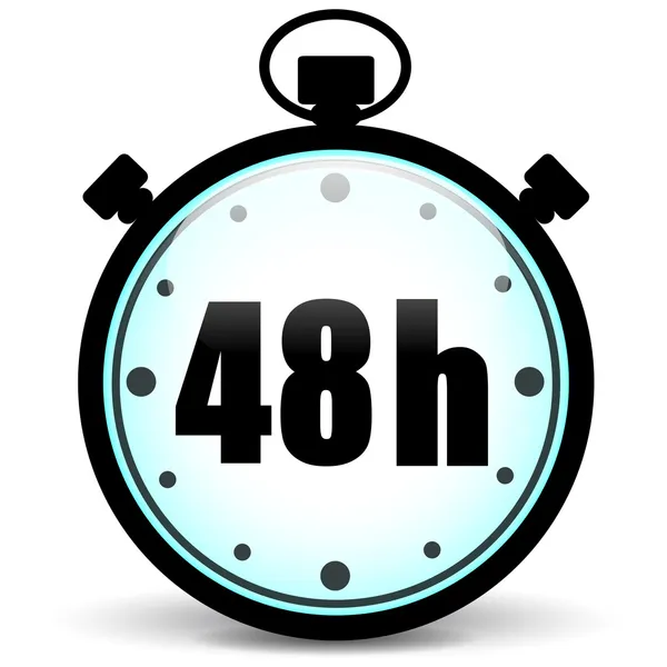 48 uur stopwatch pictogram — Stockvector