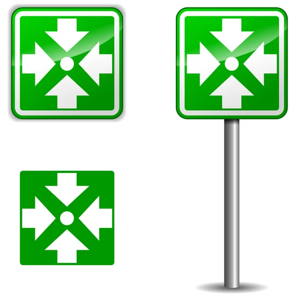 vektör bütünleştirilmiş kod noktası yön tabelası