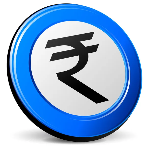 Vector ícone de rupia 3d —  Vetores de Stock