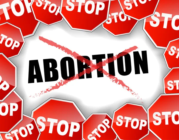 Stoppa abort — Stock vektor