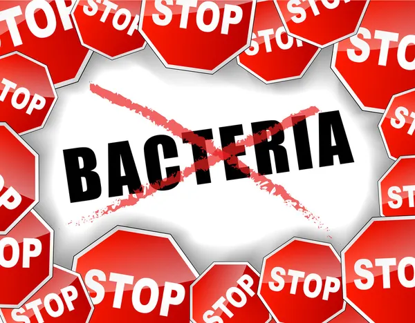 Stop bacteria — Stock Vector