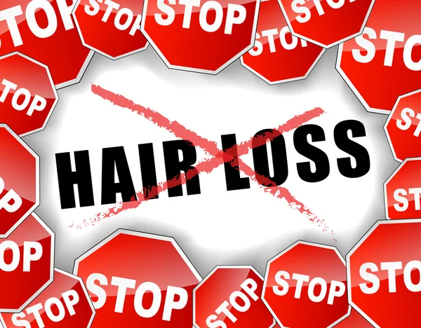 Berhenti kehilangan rambut - Stok Vektor