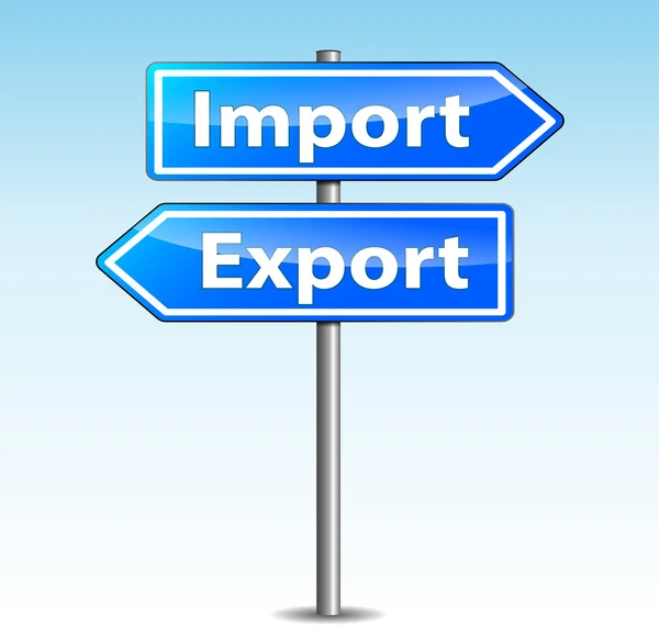 Setas de exportação de importação de vetores —  Vetores de Stock