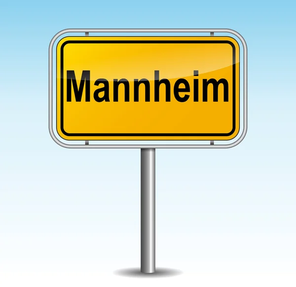 Wektor mannheim drogowskaz — Wektor stockowy