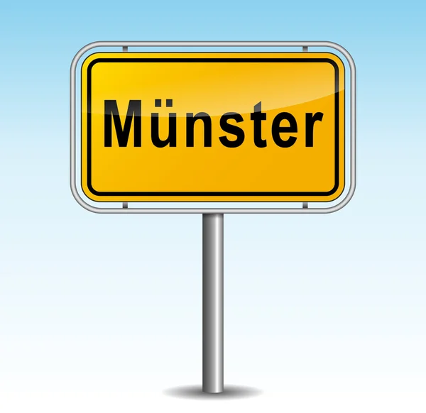 Vector muenster signpost — Stock Vector